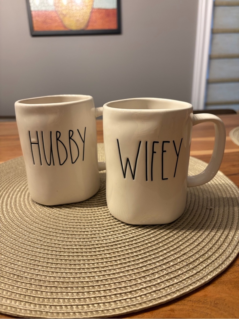 2/$30⚡️- HOME | Rae Dunn “Hubby” & “Wifey” mugs set of 2